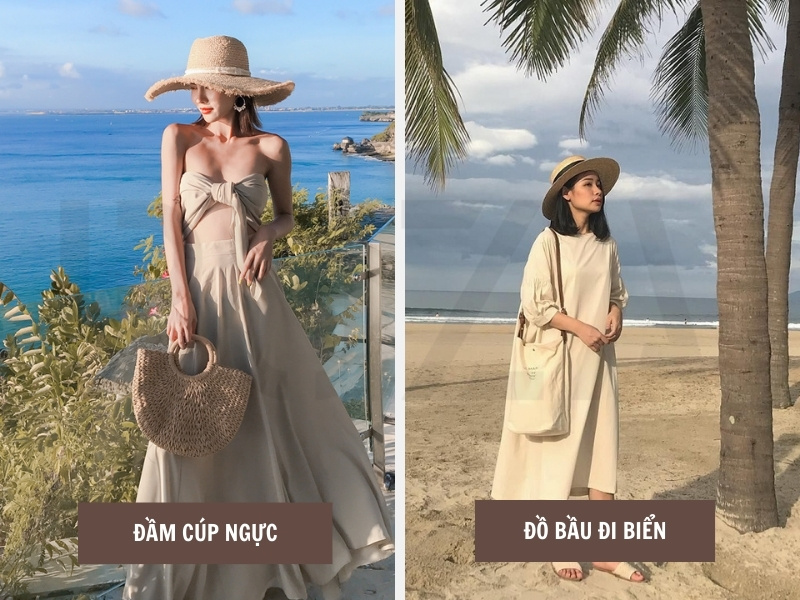 Đi Biển Nên Mặc Đồ Gì? Tổng Hợp Trang Phục Đi Biển Cực Chất 9 Đầm cúp ngực và đồ bầu đi biển