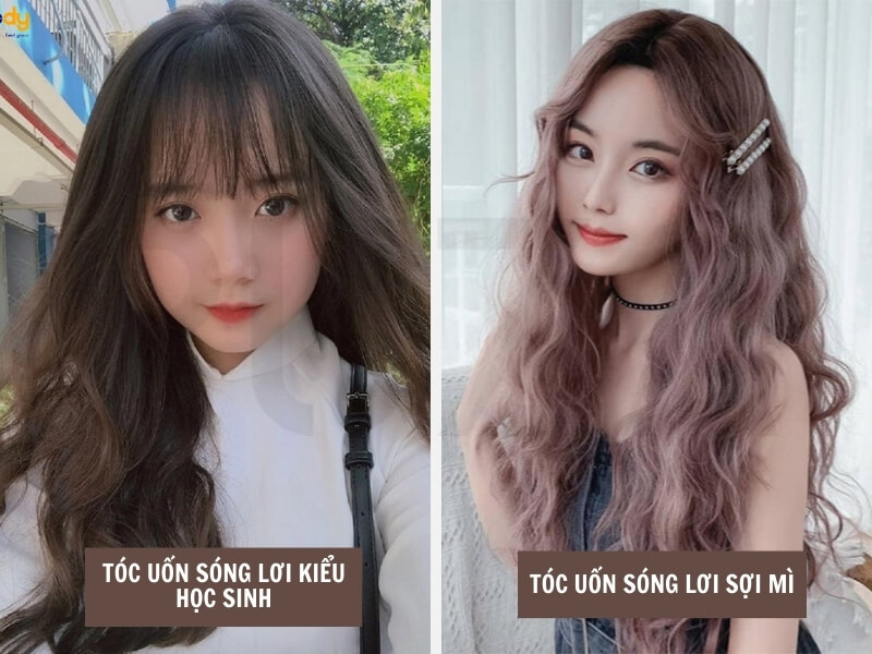 Top 30+ Kiểu Tóc Uốn Sóng Lơi Đẹp, Nhẹ Nhàng, Hot Trend 13 Tóc uốn sóng lơi học sinh - Tóc uốn xoăn sợi mì
