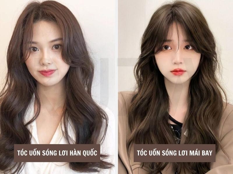 Top 30+ Kiểu Tóc Uốn Sóng Lơi Đẹp, Nhẹ Nhàng, Hot Trend 7 Tóc uốn sóng Hàn Quốc - và mái bay