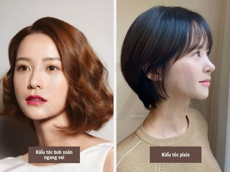 Mặt Nhỏ Nên Để Tóc Gì? 10+ Kiểu Tóc Đẹp Nàng Nên Thử 4 Kiểu tóc bob xoăn ngang vai - Kiểu tóc pixie
