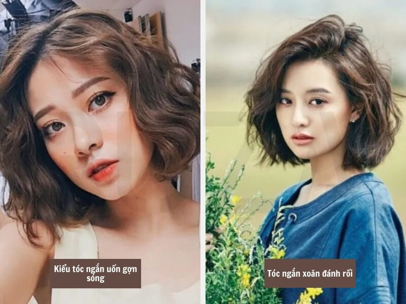 Mặt Nhỏ Nên Để Tóc Gì? 10+ Kiểu Tóc Đẹp Nàng Nên Thử 7 Kiểu tóc ngắn uốn gợn sóng - Kiểu tóc ngắn xoăn đánh rối
