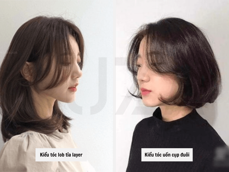 Mặt Vuông Để Tóc Gì? 15+ Kiểu Tóc Cho Mặt Vuông Hot 2023 5 Kiểu tóc lob tỉa layer - Kiểu tóc uốn cụp đuôi