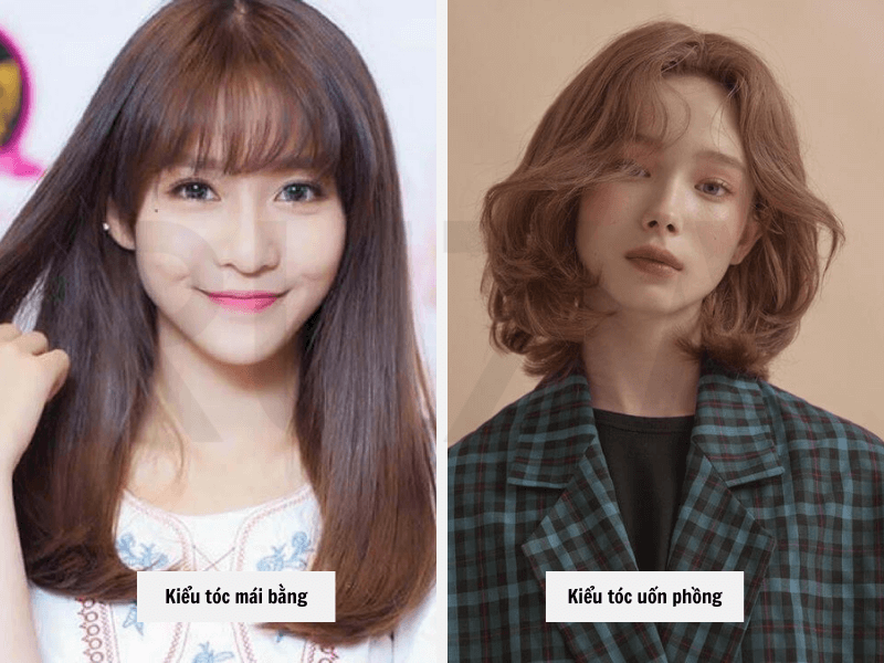Mặt Vuông Để Tóc Gì? 15+ Kiểu Tóc Cho Mặt Vuông Hot 2023 7 Kiểu tóc mái bằng - Kiểu tóc uốn phồng