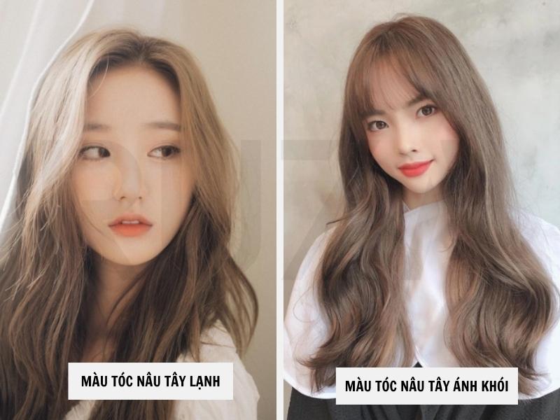 Tổng Hợp Các Màu Tóc Nâu Tây Hot Trend Nhất Hiện Nay 7 Tóc nâu tây lạnh - tóc nâu tây ánh khói