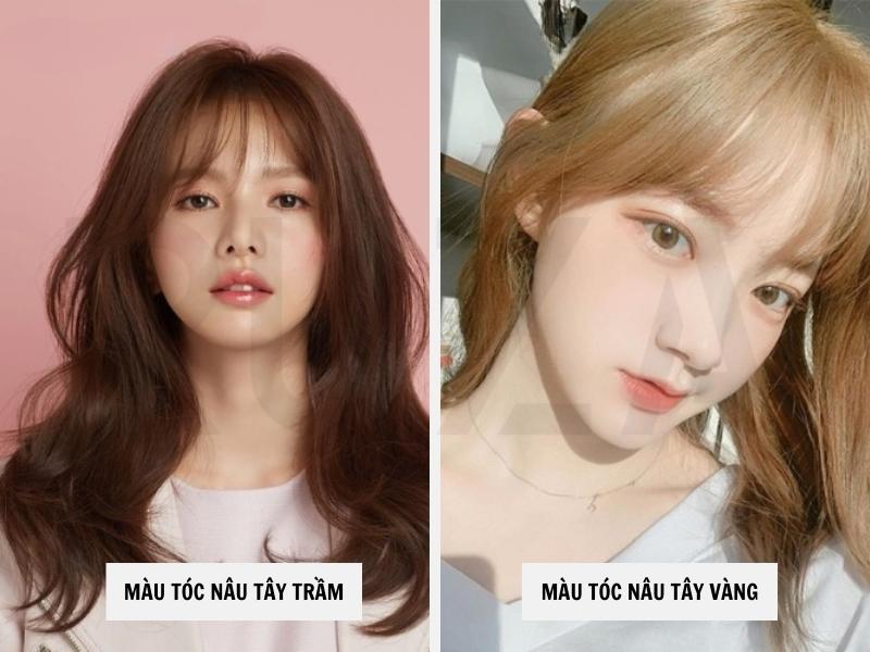 Tổng Hợp Các Màu Tóc Nâu Tây Hot Trend Nhất Hiện Nay 8 Tóc nâu tây trầm - tóc nâu tây vàng