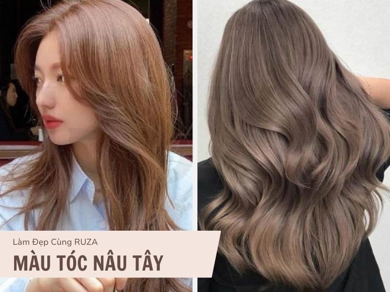 Các màu tóc nâu tây