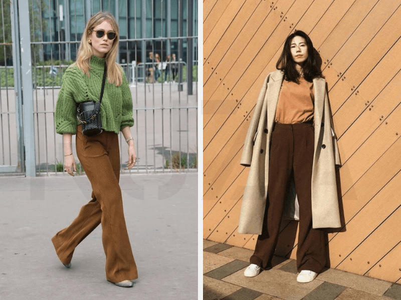 Màu nâu phối với màu gì phù hợp