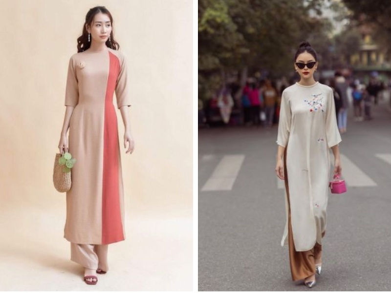 Áo dài cho dáng người có thân hình mảnh mai
