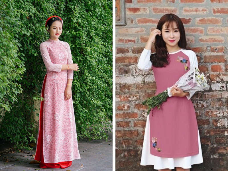 Áo dài đẹp với thân hình thấp gầy