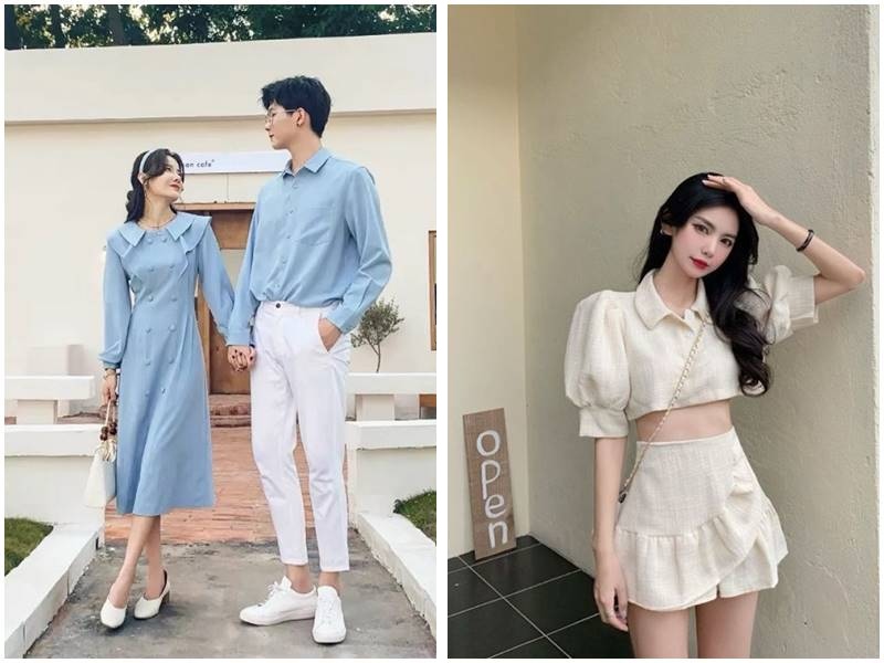 Đi Đà Lạt Mặc Gì? Các Cách Mix & Match Thật Nổi Bật 9 Set đồ ton sur ton - Đầm váy ngắn