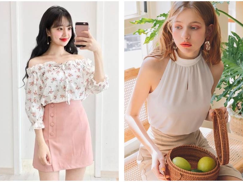 Đi Đà Lạt Mặc Gì? Các Cách Mix & Match Thật Nổi Bật 5 Áo trễ vai - Phối với áo cổ yếm