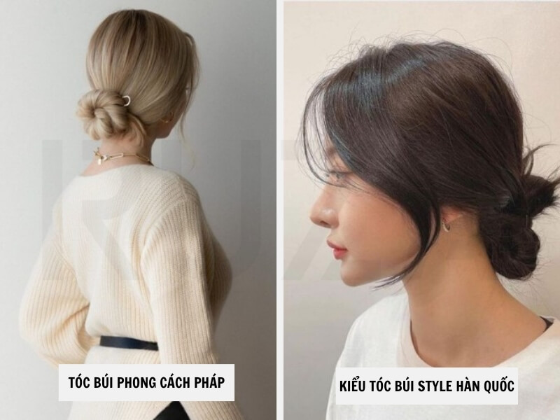 Tóc búi phong cách Pháp -  Kiểu tóc búi style Hàn Quốc