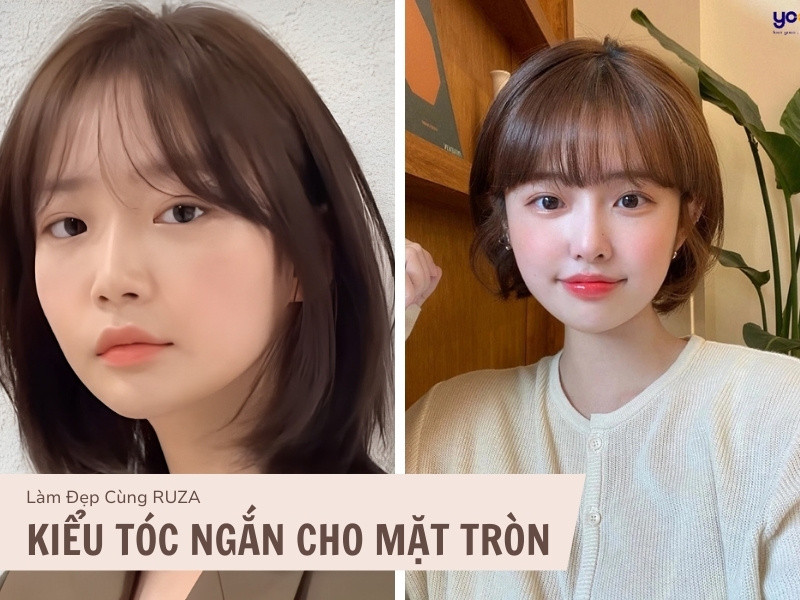 Kiểu tóc ngắn cho mặt tròn