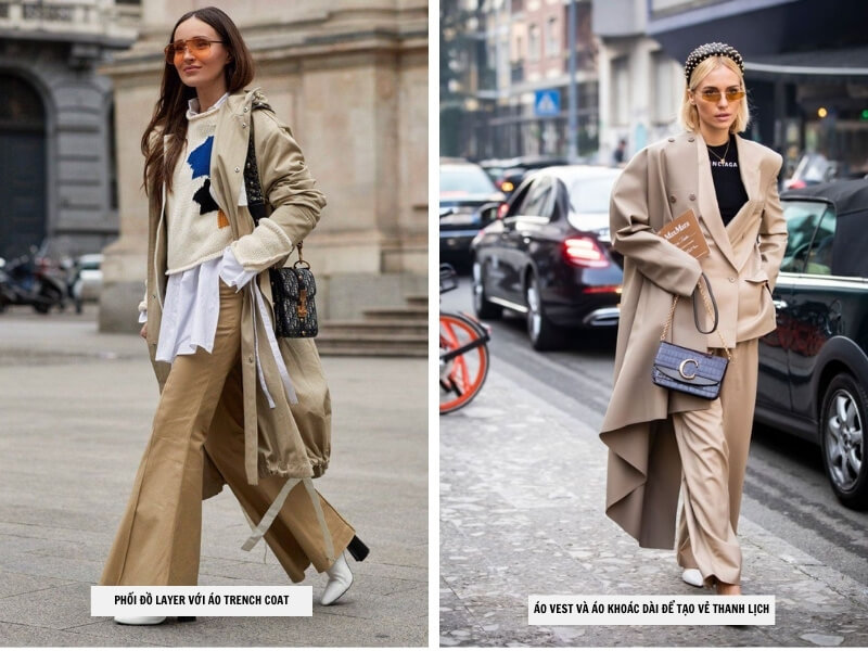 Áo Layer Là Gì? Cách Phối Đồ Thời Trang Với Phong Cách Layer 9 Layer với áo trench coat - áo vest và áo khoác dài