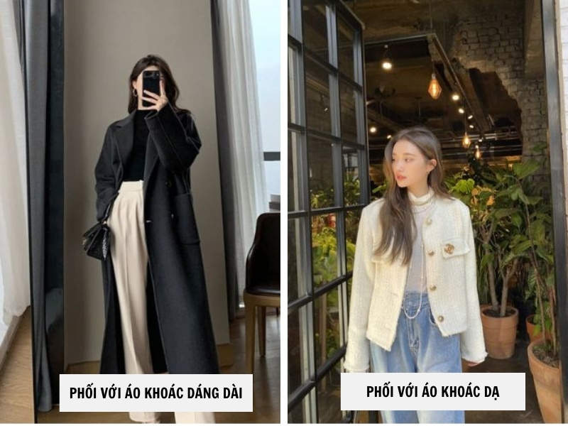 10 Cách Phối Đồ Với Áo Len Cổ Lọ Ấm Áp Mà Vẫn Sành Điệu 6 Phối áo cổ lọ với áo khoác dáng dài - áo khoác dạ