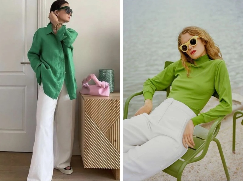 Xanh Lá Phối Với Màu Gì Để Nổi Bật Và Tinh Tế 4 Màu xanh lá phối với màu trắng