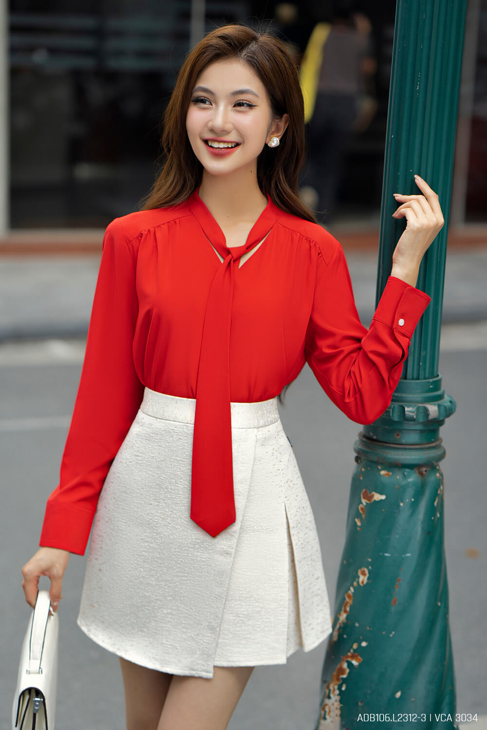 Áo sơ mi tay dài ADB106-3 đỏ pc1