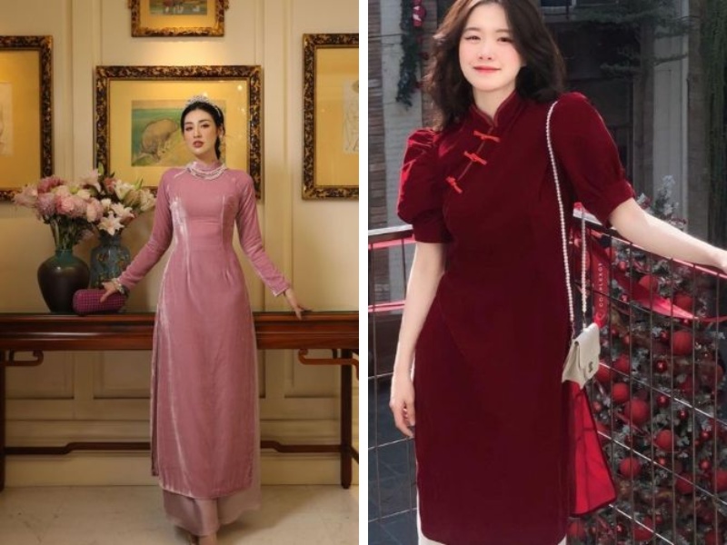 Các Mẫu Áo Dài Cho Người Mập Lùn Tự Tin Và Nổi Bật 5 Áo dài truyền thống - Áo dài cách tân hiện đại