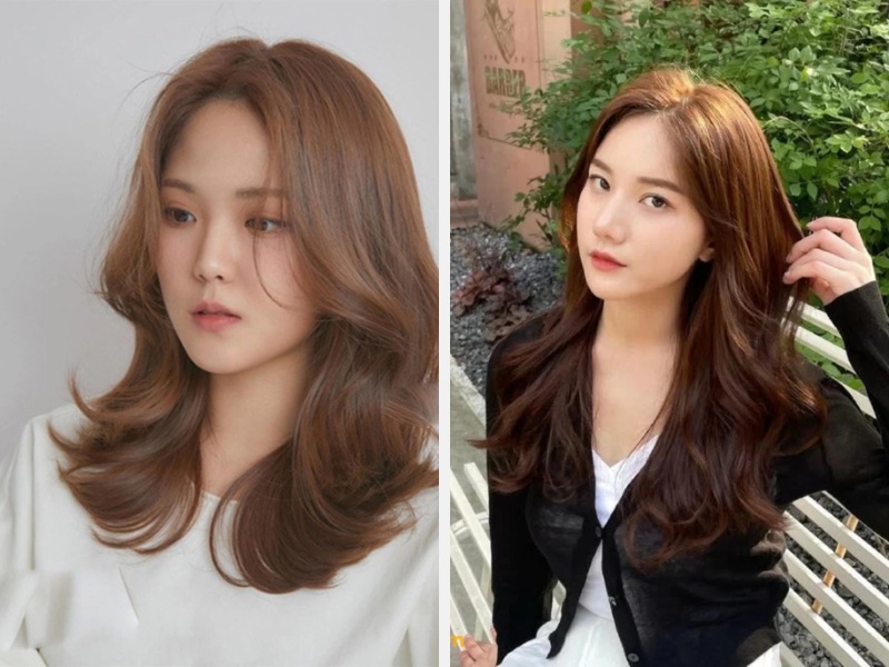 10+ Kiểu Tóc Màu Nâu Trà Sữa Đẹp Nhất 2024 5 Nâu trà sữa caramel -mật ong