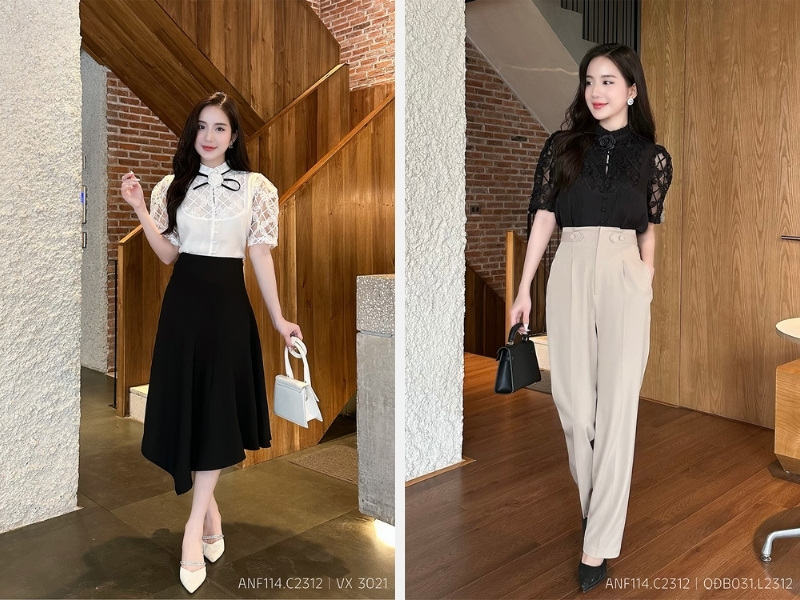 10+ Cách Phối Đồ Với Áo Sơ Mi Tay Ngắn Nữ Ấn Tượng 3 Áo sơ mi tay ngắn nữ