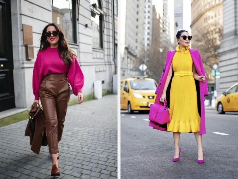 Magenta Là Màu Gì? Cách Phối Đồ Hot Năm 2024 6 Phối màu magenta với màu nâu - màu vàng