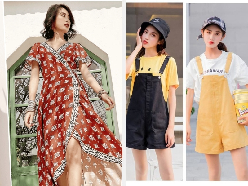 Phối Đồ Mùa Hè: Xu Hướng Thời Trang Nữ Hiện Đại Cho Kỳ Nghỉ Hè 3 Đầm maxi + Quần yếm và áo phông