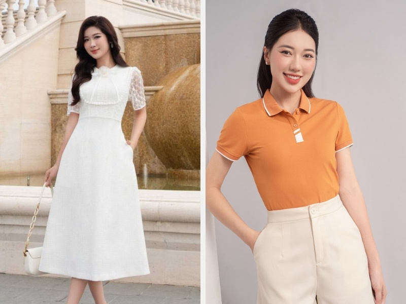 U40 Đi Họp Lớp Mặc Gì? Gợi Ý Trang Phục Và Cách Phối Đồ 3 Đầm dự tiệc - áo polo
