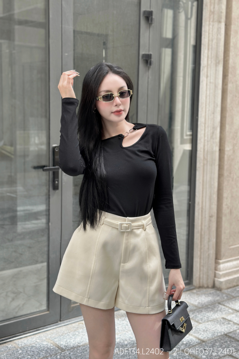 Áo sơ mi tay dài ADF134 đen pc3