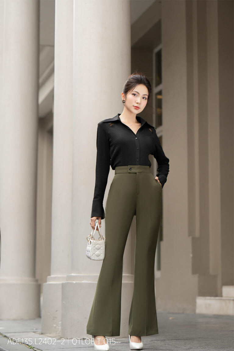Áo sơ mi tay dài ADF135 đen pc3