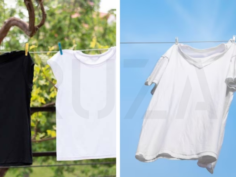 Hướng Dẫn Cách Treo Áo Thun Không Bị Giãn, Giữ Form Dáng 5 Dùng kẹp để giữ áo cố định