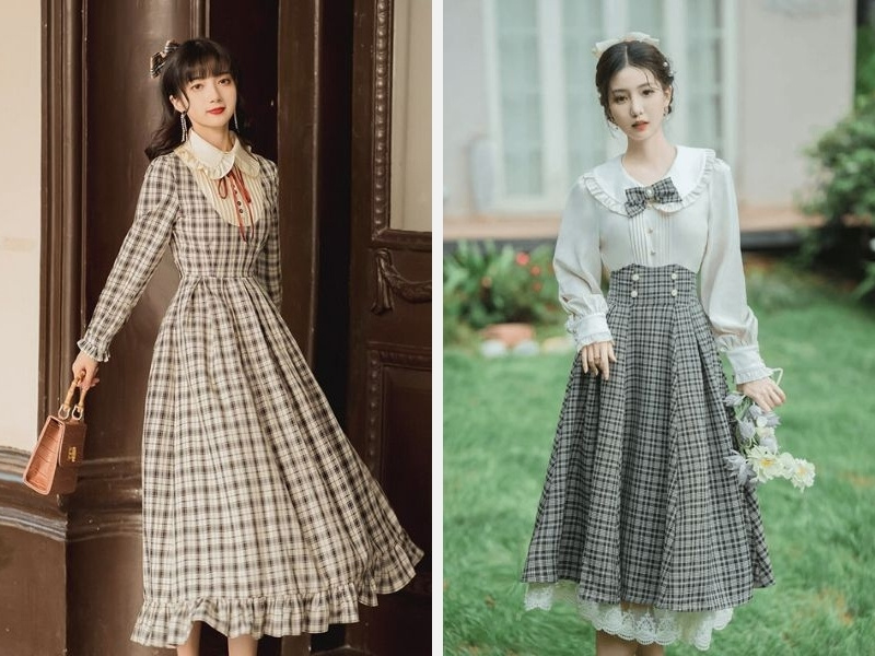 Tổng Hợp Các Mẫu Đầm Váy Vintage Xinh Cho Phái Đẹp 3 Đầm vintage