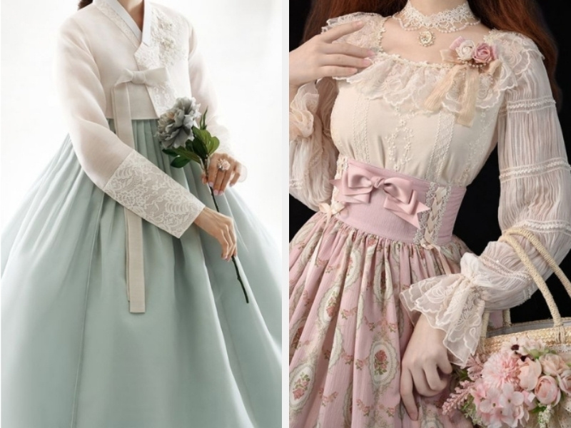 Tổng Hợp Các Mẫu Đầm Váy Vintage Xinh Cho Phái Đẹp 6 Váy vintage theo phong cách Hàn Quốc - Pháp