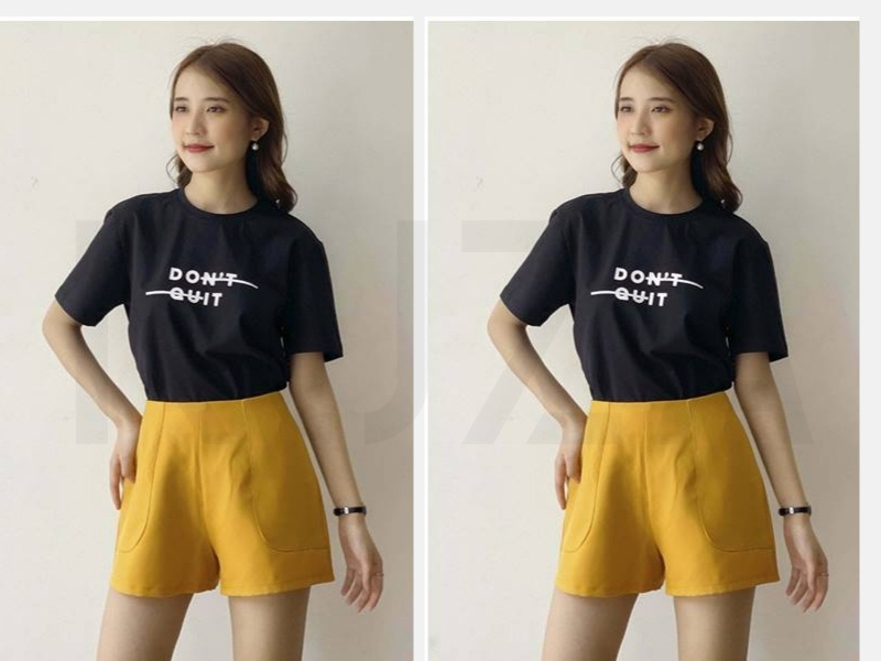 Phối quần màu vàng
