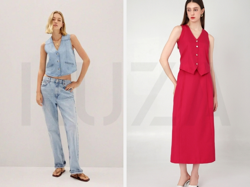 Phối với quần jean - váy maxi