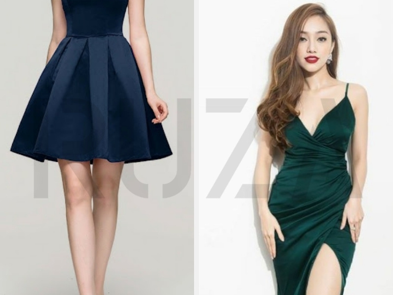Đầm phi bóng kiểu xòe - hai dây