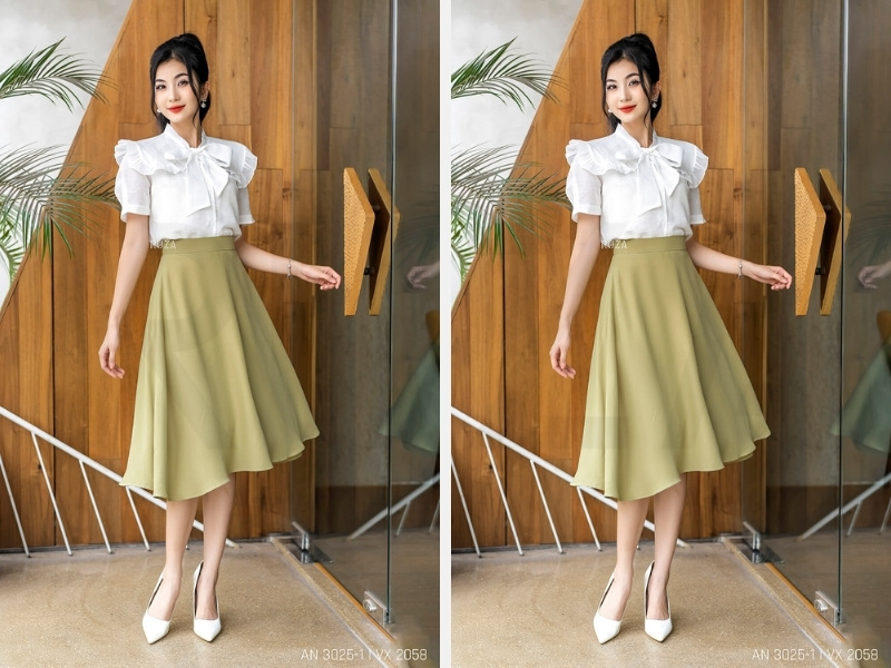 Bí Quyết Phối Màu Xanh Bơ: Xu Hướng Thời Trang Độc Đáo 4 Màu xanh bơ và màu trắng
