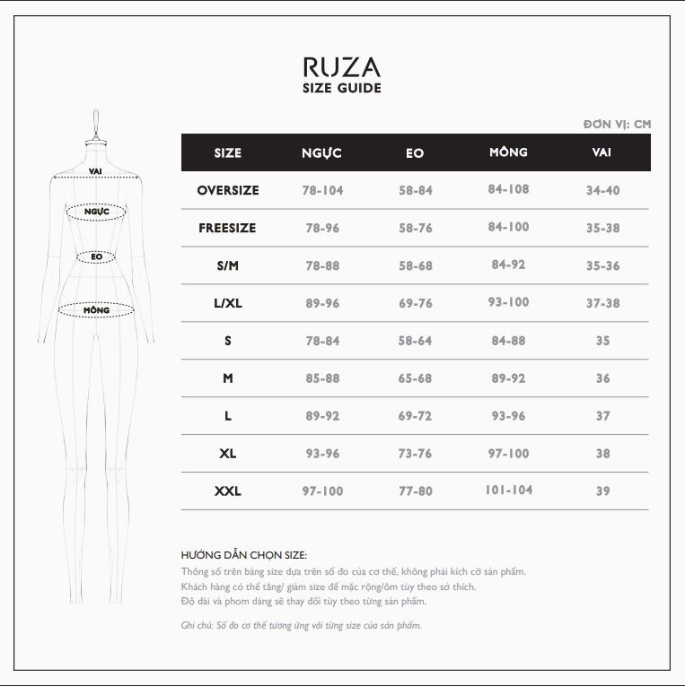 Quần Lửng Nữ Lưng Cao Dáng Công Sở RUZA - QNF052 1 Bảng size ruza