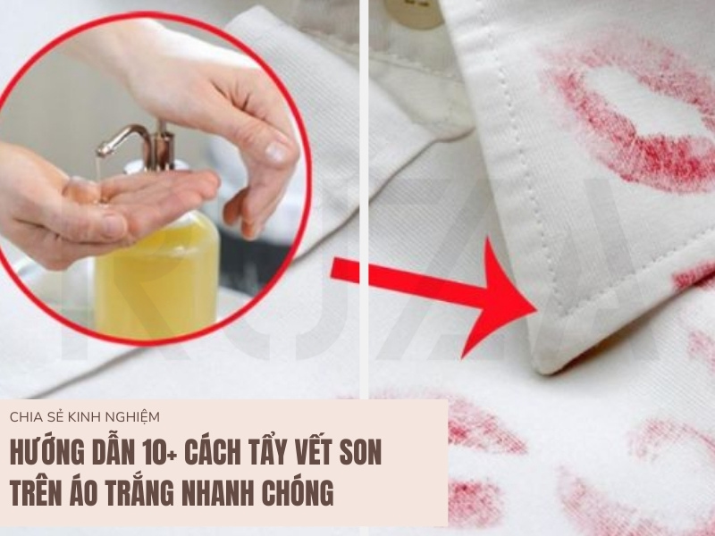 Hướng Dẫn 10+ Cách Tẩy Vết Son Trên Áo Trắng Nhanh Chóng 1 Cách Tẩy Vết Son Trên Áo Trắng Nhanh Chóng