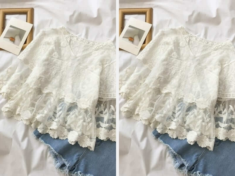 Lai Áo Là Gì? Tìm Hiểu Và Tự May Lai Áo Tại Nhà 5 Sử dụng viền hoặc vải ren khi may lai