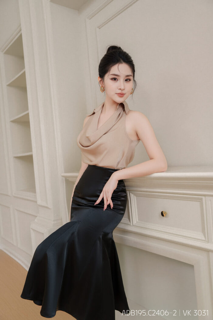 Áo tay ngắn kiểu ANF 195 be pc3