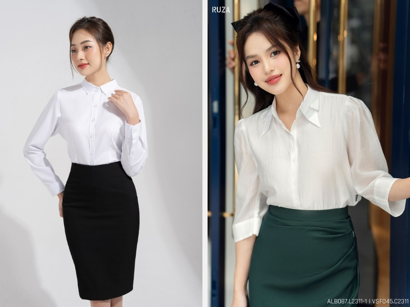 Mẫu cổ áo sơ mi đẹp 2