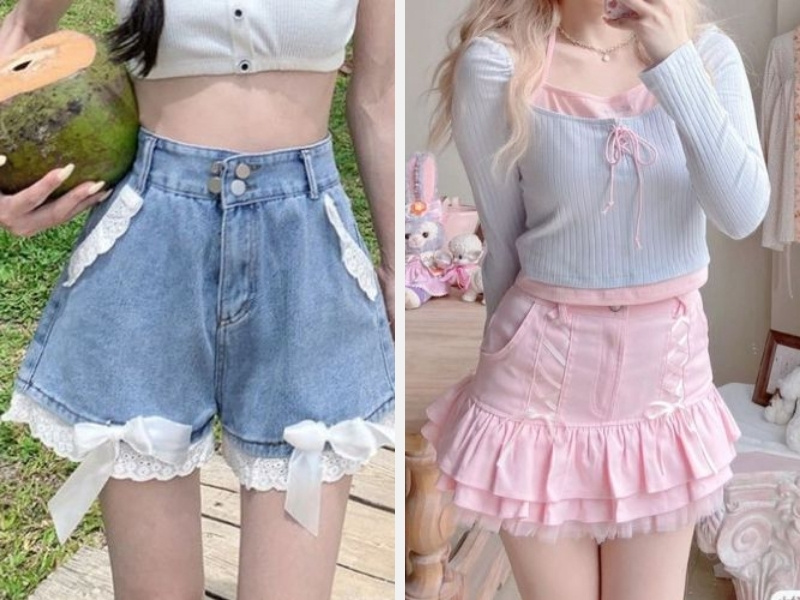 10+ Trang Phục Phong Cách Coquette Ngọt Ngào Cho Nàng 6 Quần shorts - váy đầm Coquette