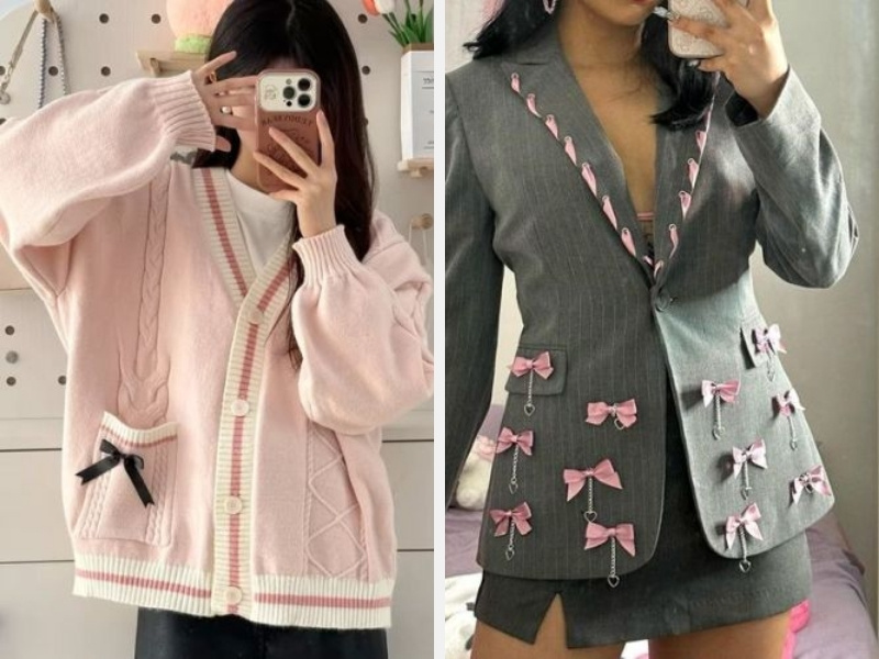 10+ Trang Phục Phong Cách Coquette Ngọt Ngào Cho Nàng 7 Áo cardigan - áo vest Coquette