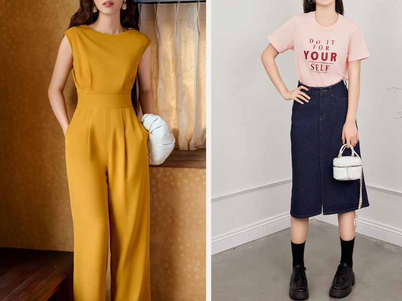 2/9 Nên Mặc Gì Đi Chơi? Gợi Ý Trang Phục Phong Cách Và Thoải Mái 10 jumpsuit hoặc chân váy jean