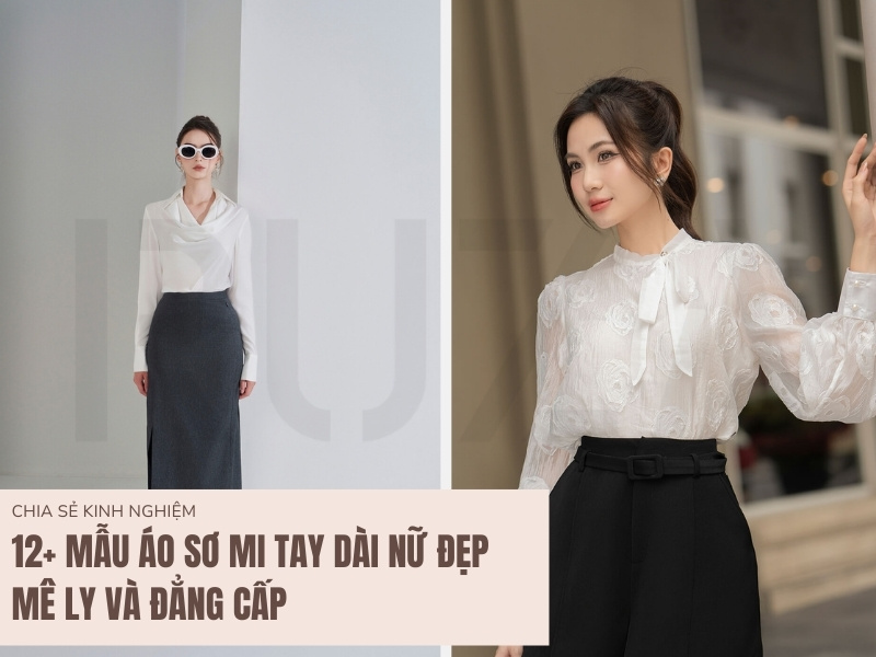 Mẫu áo sơ mi tay dài nữ đẹp