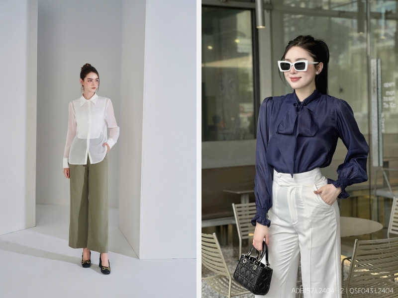 Chọn Các Mẫu Áo Sơ Mi Giấu Bụng: Bí Quyết Tự Tin & Thanh Lịch 6 Mix sơ mi cùng quần tây