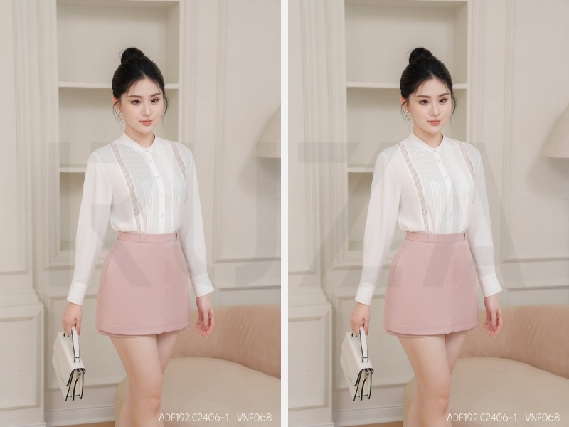 15+ Mẫu Áo Kiểu Trung Niên Cao Cấp Và Thanh Lịch 3 Áo kiểu trung niên đẹp cho phụ nữ tuổi 40