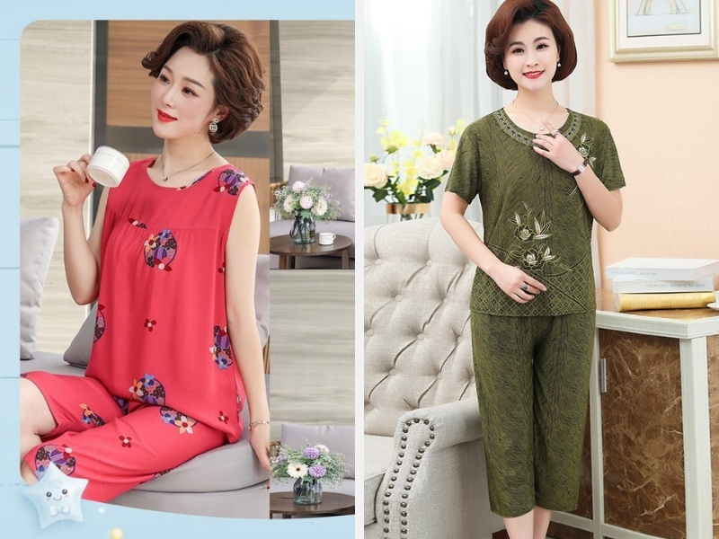 Đồ bộ ngắn hoặc chất thun lạnh