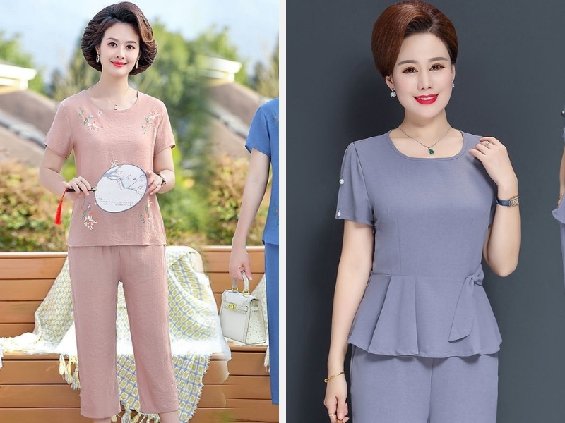 Đồ bộ trung niên chất đũi