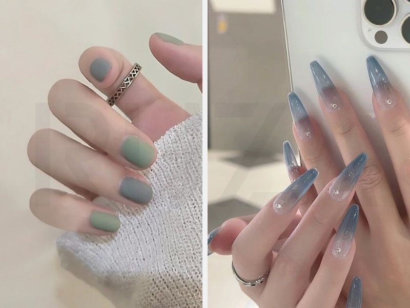 100+ Mẫu Móng Tay Đẹp Đơn Giản, Sang Trọng Sáng Da 2024 10 Mẫu nail xanh bạc hà